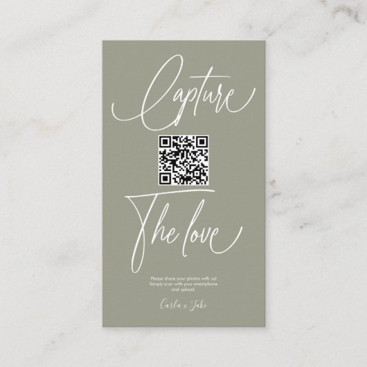 Premium-Fotos für einfache Hochzeiten mit QR-Code Begleitkarte (Vorderseite)