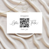 Premium-Fotos für einfache Hochzeiten mit QR-Code Begleitkarte