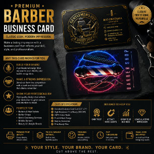 Premium Friseursalon Visitenkarte   Neon Glow 