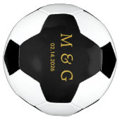 Premium-Fußball mit Monogramm und Datum Fußball (Gedreht)