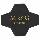 Premium-Fußball mit Monogramm und Datum Fußball (Flach)