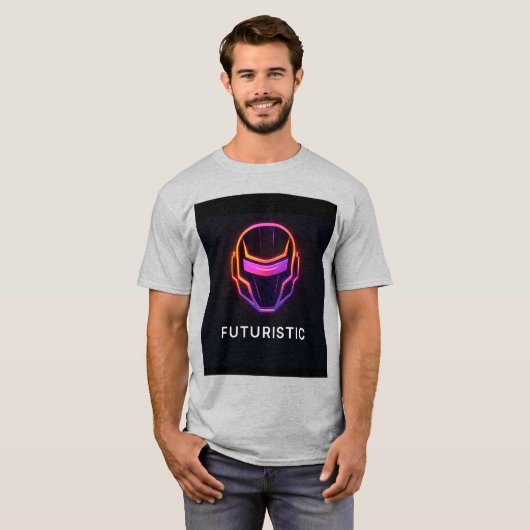 Premium Futuristic Logo-T - Shirt für Ihre Marke : (Vorne ganz)