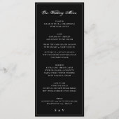 Premium-Gerahmt | Elegante Monogram Wedding Menükarte (Vorderseite)