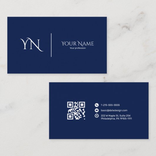 Premium-Geschäftskarte mit QR-Code Visitenkarte (Vorne/Hinten)