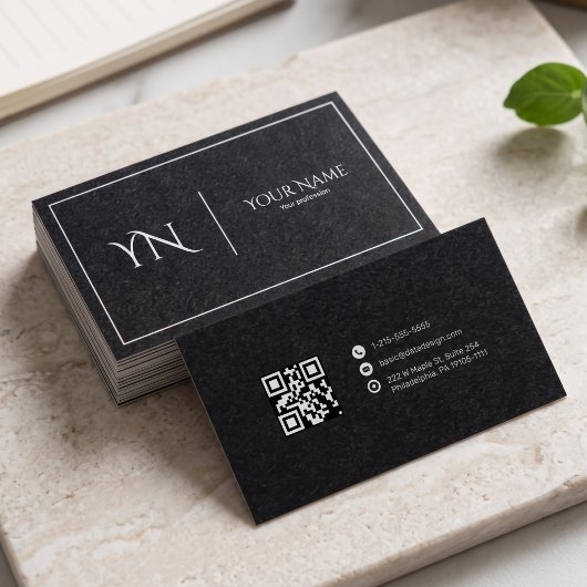 Premium-Geschäftskarte mit QR-Code Visitenkarte