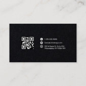 Premium-Geschäftskarte mit QR-Code Visitenkarte (Rückseite)
