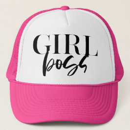 Premium Girl Boss | Schwarzer Text ultramodern Truckerkappe