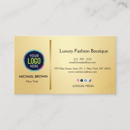 Premium Gold Business Card Design Visitenkarte (Vorderseite)