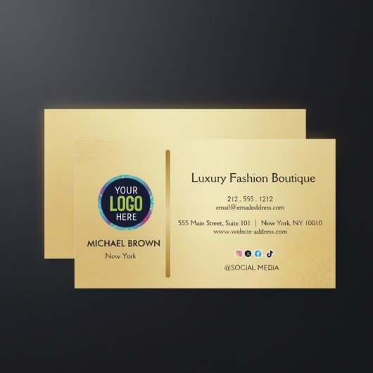 Premium Gold Business Card Design Visitenkarte