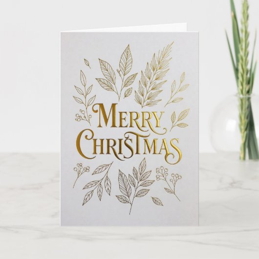 Premium Gold Foil Holiday Card Karte (Vorderseite)