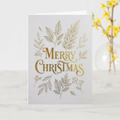 Premium Gold Foil Holiday Card Karte (Gelbe Blume)