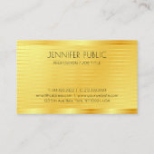 Premium Gold Look Berufliche Vorlage Visitenkarte (Rückseite)