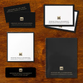 Premium Gold Monogram Finanzplaner Notebook Notizblock