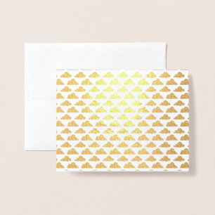 Premium Gold oder Silver Cloud-Muster Folienkarte