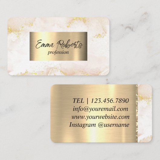 Premium Golden Luxus Visitenkarte (Vorne/Hinten)