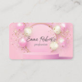 Premium Golden Pink Balloons Visitenkarte (Vorderseite)