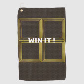 Premium Golf Handtuch, Behalt Dein Game Sharp auf Golfhandtuch (Vorderseite)