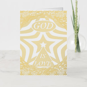 Premium Gott ist Liebe Stern Elegant Gold