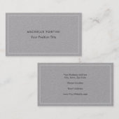 Premium Grau Minimalistisch Beruflich modern Visitenkarte (Vorne/Hinten)