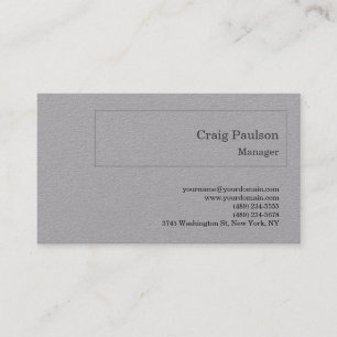 Premium Grau Minimalistisch modern Visitenkarte