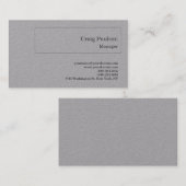 Premium Grau Minimalistisch modern Visitenkarte (Vorne/Hinten)