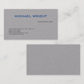 Premium Grau Modern Schlicht einfach Minimalistisc Visitenkarte (Vorne/Hinten)