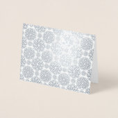 Premium Grau + Silver Foil Blume Muster Folienkarte (Vorderseite)