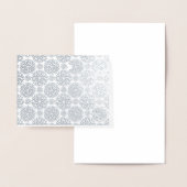Premium Grau + Silver Foil Blume Muster Folienkarte (Anzeige)