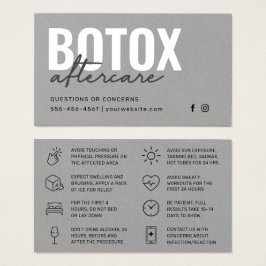 Premium graue Botox-Injektionskarte