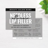 Premium graue Nadeln Lippen Filler Aftercare Card (Schreibtisch)