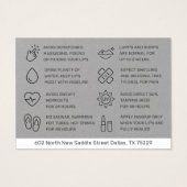 Premium graue Nadeln Lippen Filler Aftercare Card (Rückseite)
