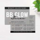 Premium Gray BB Glow Facial After Care Card (Schreibtisch)