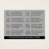 Premium Gray BB Glow Facial After Care Card (Rückseite)