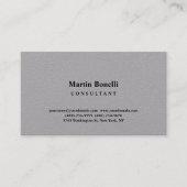 Premium Gray Elegant Consultant Minimalistisch Visitenkarte (Vorderseite)