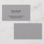 Premium Gray Elegant Consultant Minimalistisch Visitenkarte (Vorne/Hinten)