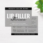 Premium Gray Mighty Lip Filler Aftercare Card (Schreibtisch)