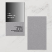 Premium Gray Modern Minimalistisch Visitenkarte (Vorne/Hinten)