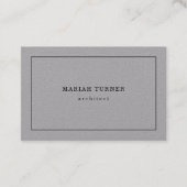 Premium Gray Schlicht Elegante Minimalistisch Mode Visitenkarte (Vorderseite)