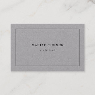 Premium Gray Schlicht Elegante Minimalistisch Mode Visitenkarte