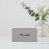 Premium Gray Trendy Stylish Modern Minimalistisch Visitenkarte (Stehend Vorderseite)