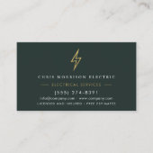 Premium Green Gold Electric Company QR Code Visitenkarte (Vorderseite)