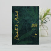 Premium Green Gold Foil FOTO Hochzeit Folieneinladung (Stehend vorne)