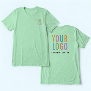 Premium Green T - Shirt Custom Company Logo Unisex