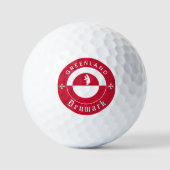Premium Greenland Golf, Bear, Greenland Flag Golfball (Vorderseite)
