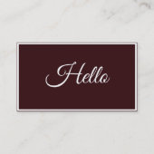 Premium Hallo Visitenkarte (Vorderseite)