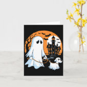 Premium Halloween-Geist-Hund Karte (Gelbe Blume)