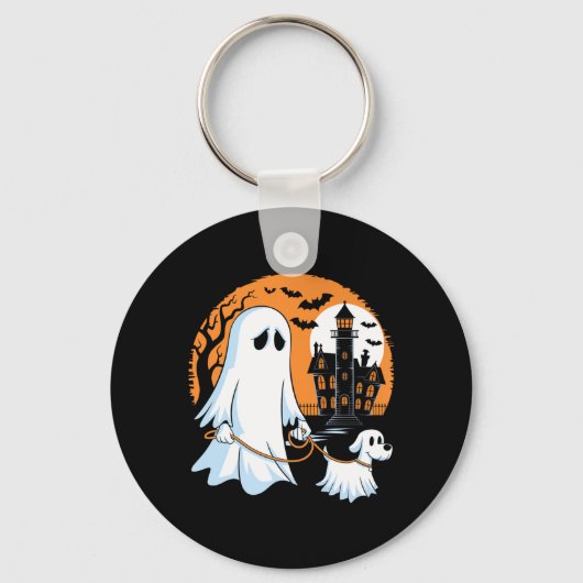 Premium Halloween-Geist-Hund Schlüsselanhänger (Vorderseite)