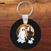 Premium Halloween-Geist-Hund Schlüsselanhänger (Vorderseite)