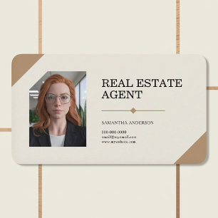 Premium-Immobilienmakler mit Foto Visitenkarte