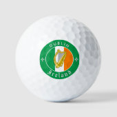 Premium Ireland Golf Ball, Dublin, irische Flagge Golfball (Vorderseite)